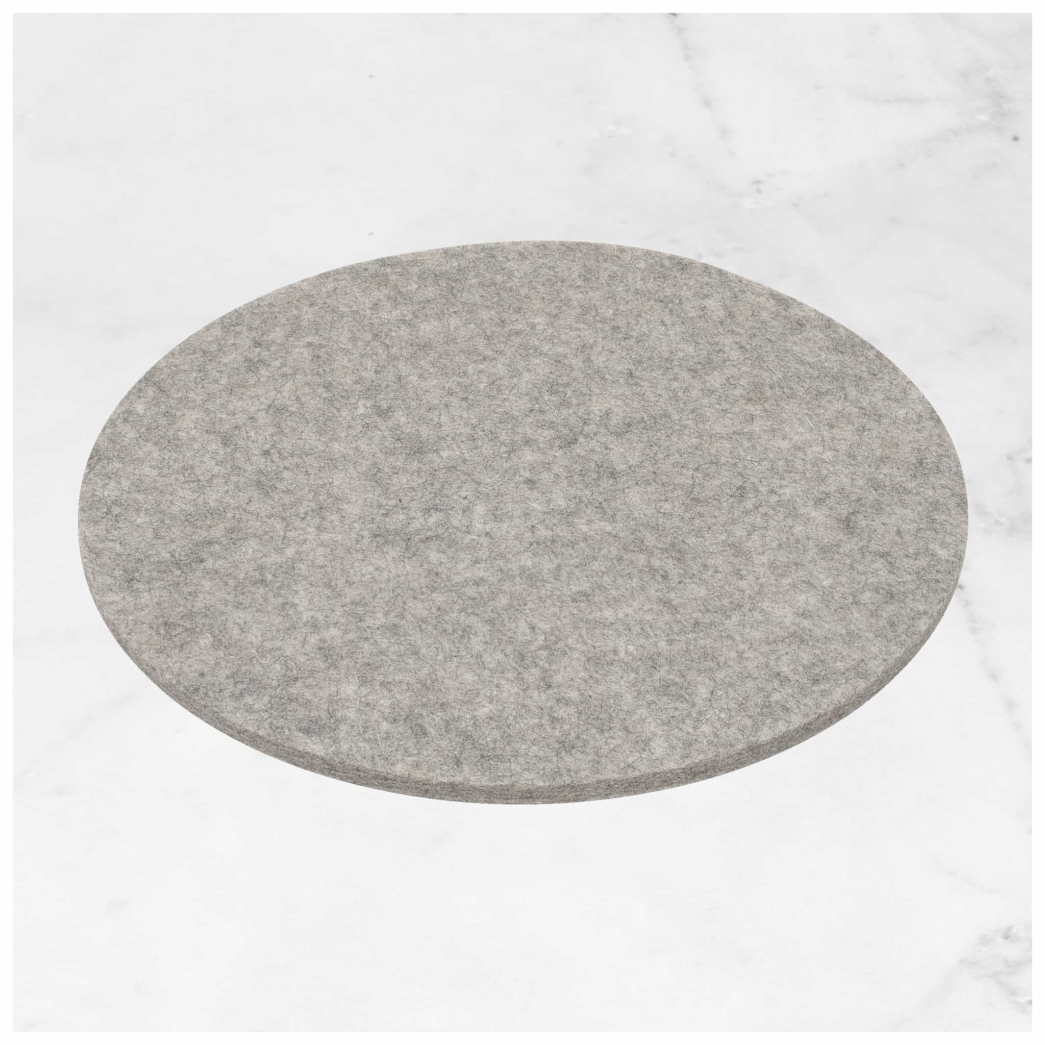 Round Felt Trivet 20cm in Light-Grey by Hey-Sign 300152007 on Marble