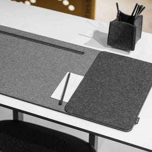 Premium Felt Desk Pad | Rectangular | Charcoal/Graphite