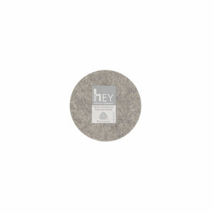 Round Felt Coaster in Light-Grey by Hey-Sign 300150907 looking at Back
