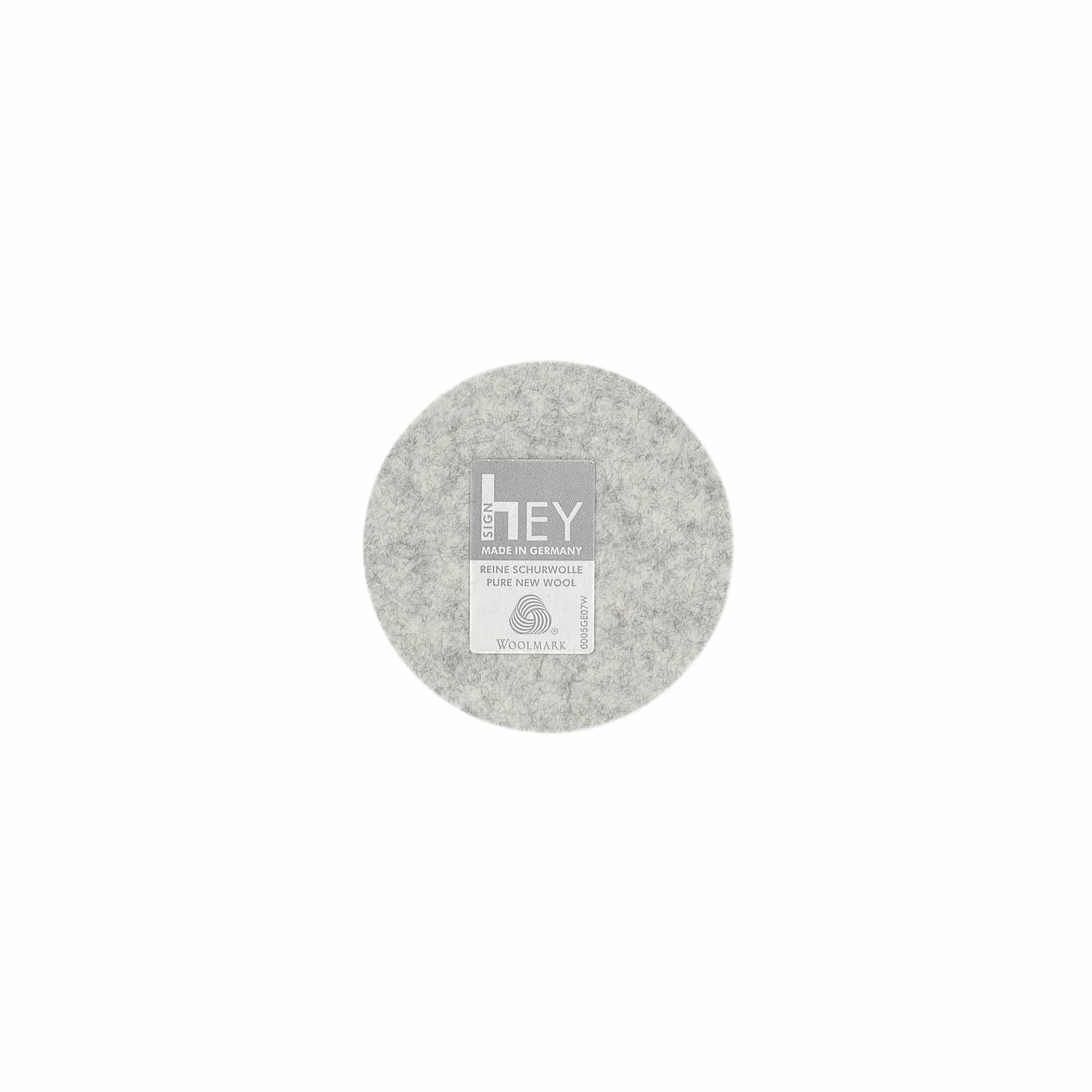 Round Felt Coaster in Marble by Hey-Sign 300150906 looking at Back