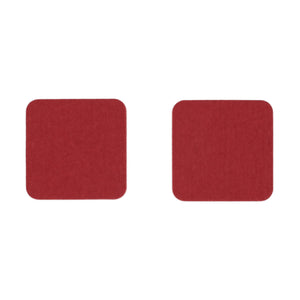 Square Felt Coaster in Red by Hey-Sign 300160902 looking at Front