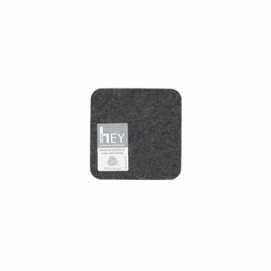 Square Felt Coaster in Charcoal by Hey-Sign 300160901 looking at Back