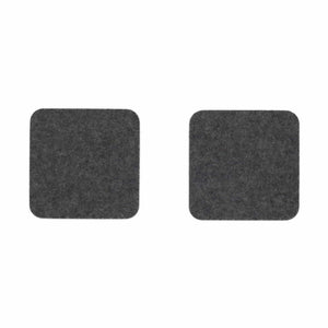 Square Felt Coaster in Charcoal by Hey-Sign 300160901 looking at Front