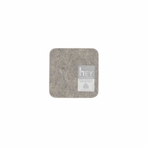 Square Felt Coaster in Light-Grey by Hey-Sign 300160907 looking at Back