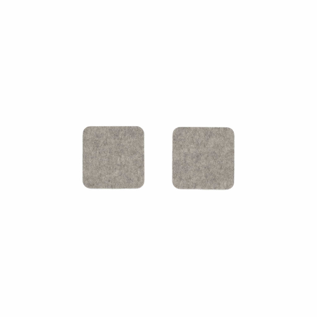 Square Felt Coaster in Light-Grey by Hey-Sign 300160907 looking at Front-Wide