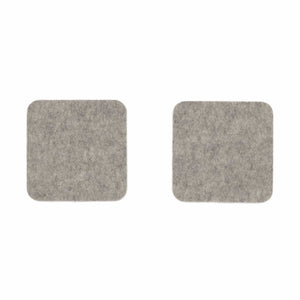 Square Felt Coaster in Light-Grey by Hey-Sign 300160907 looking at Front