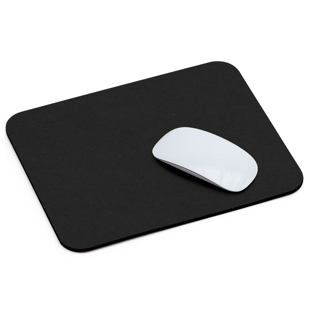 Rectangular Felt Mousepad in Black by Hey-Sign 305302302 looking at Front-Angle-Wide
