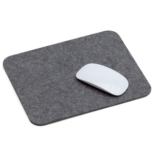 Rectangular Felt Mousepad in Charcoal by Hey-Sign 305302301 looking at Front-Angle