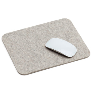 Rectangular Felt Mousepad in Light Grey by Hey-Sign 305302307 looking at Front-Angle