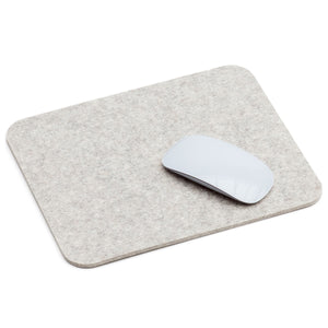 Rectangular Felt Mousepad in Marble by Hey-Sign 305302306 looking at Front-Angle-Wide