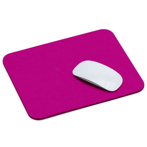 Rectangular Felt Mousepad in Pink by Hey-Sign 305302332 looking at Front-Angle-Wide