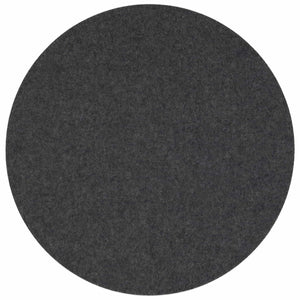 Round Felt Placemat in Anthracite by Felt & Co. 153001 looking at Front
