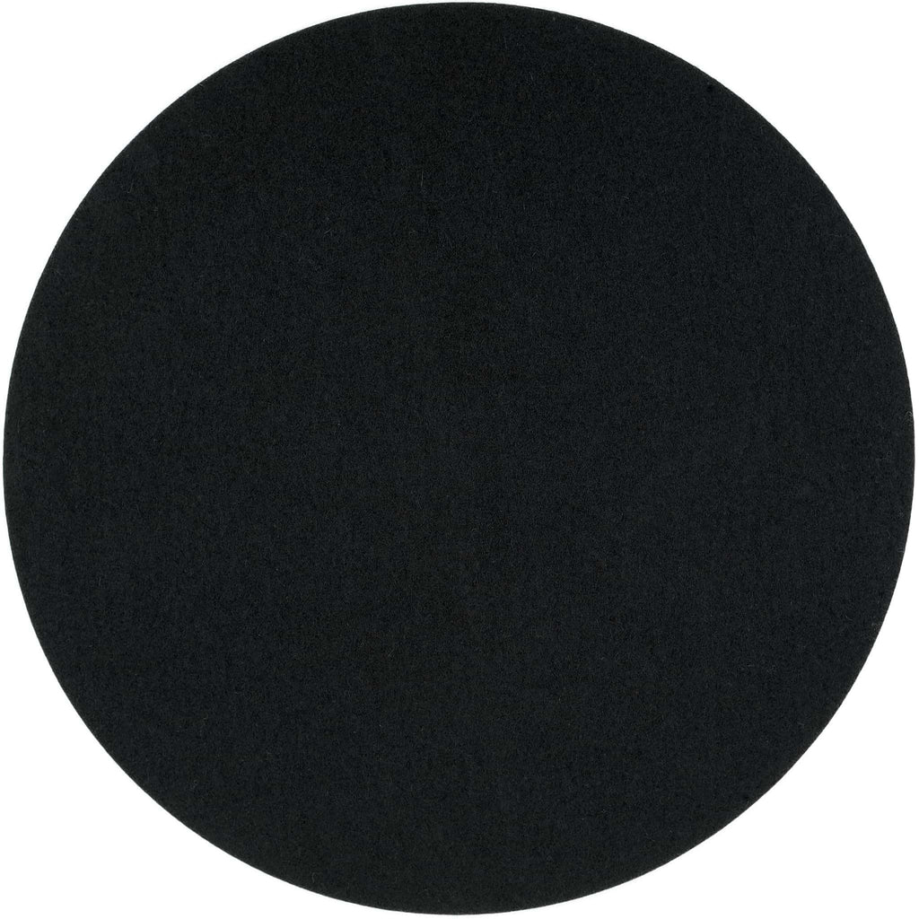 Round Felt Placemat in Black by Felt & Co. 153002 looking at Front-Wide