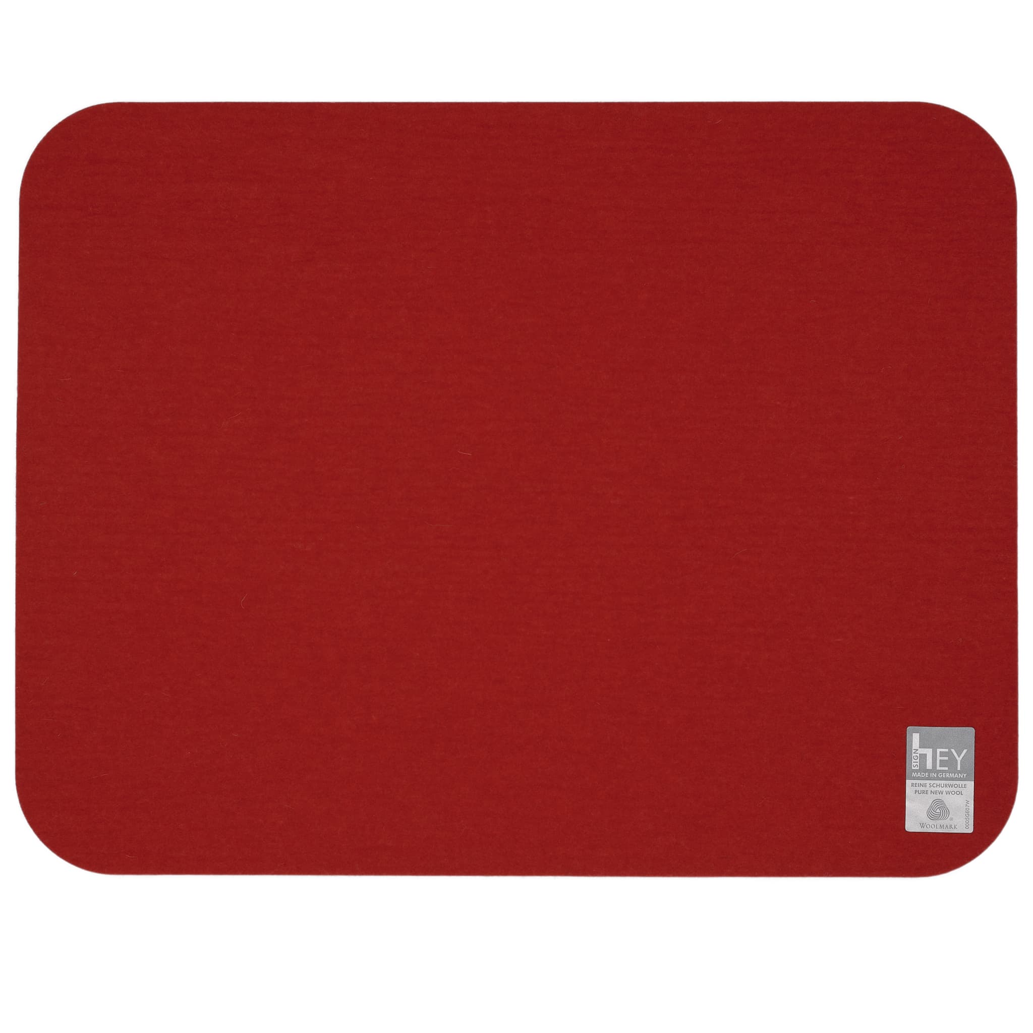 Rectangular Felt Placemat in Red by Hey-Sign 300134502 looking at Back