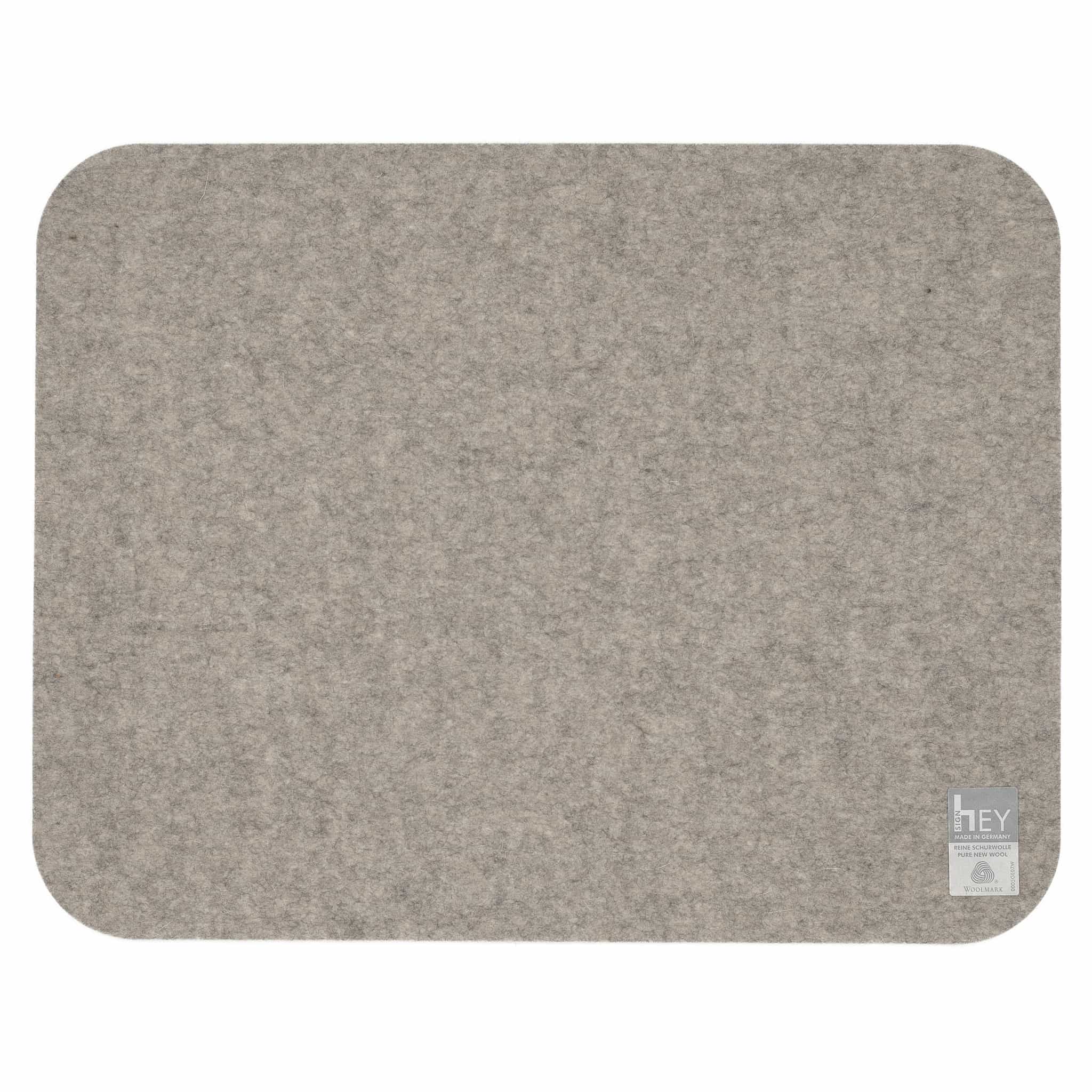 Rectangular Felt Placemat in Light-Grey by Hey-Sign 300134507 looking at Back