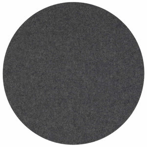 Round Felt Placemat in Charcoal by Hey-Sign 300153501 looking at Front-Wide