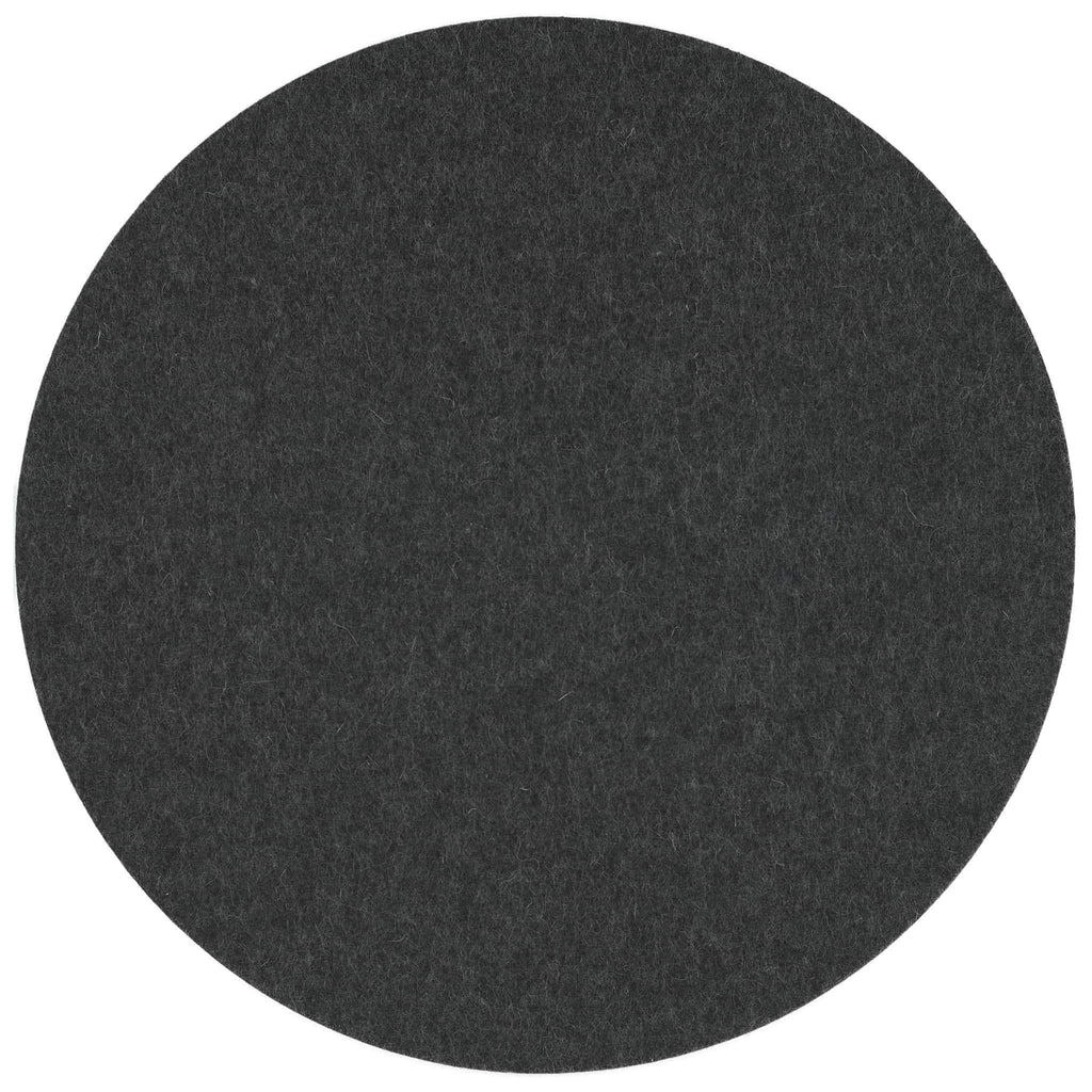 Round Felt Placemat in Graphite by Hey-Sign 300153508 looking at Front-Wide