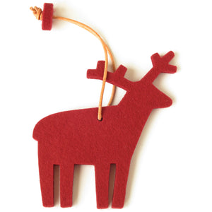 Christmas Decoration "Reindeer" | Red 9cm