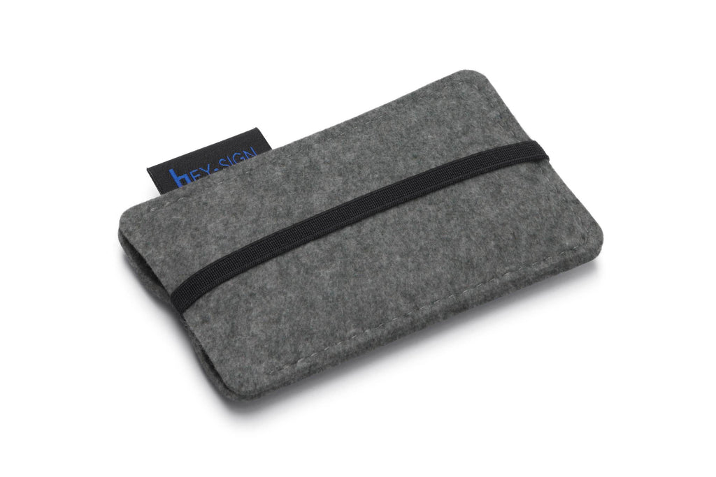 Felt Smartphone Sleeve or Pouch in Anthracite by Hey-Sign 301031401