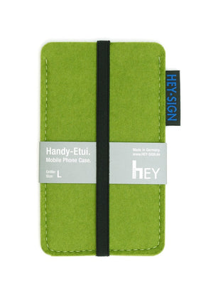 Felt Smartphone Sleeve or Pouch in May-Green by Hey-Sign 301031430 with Label