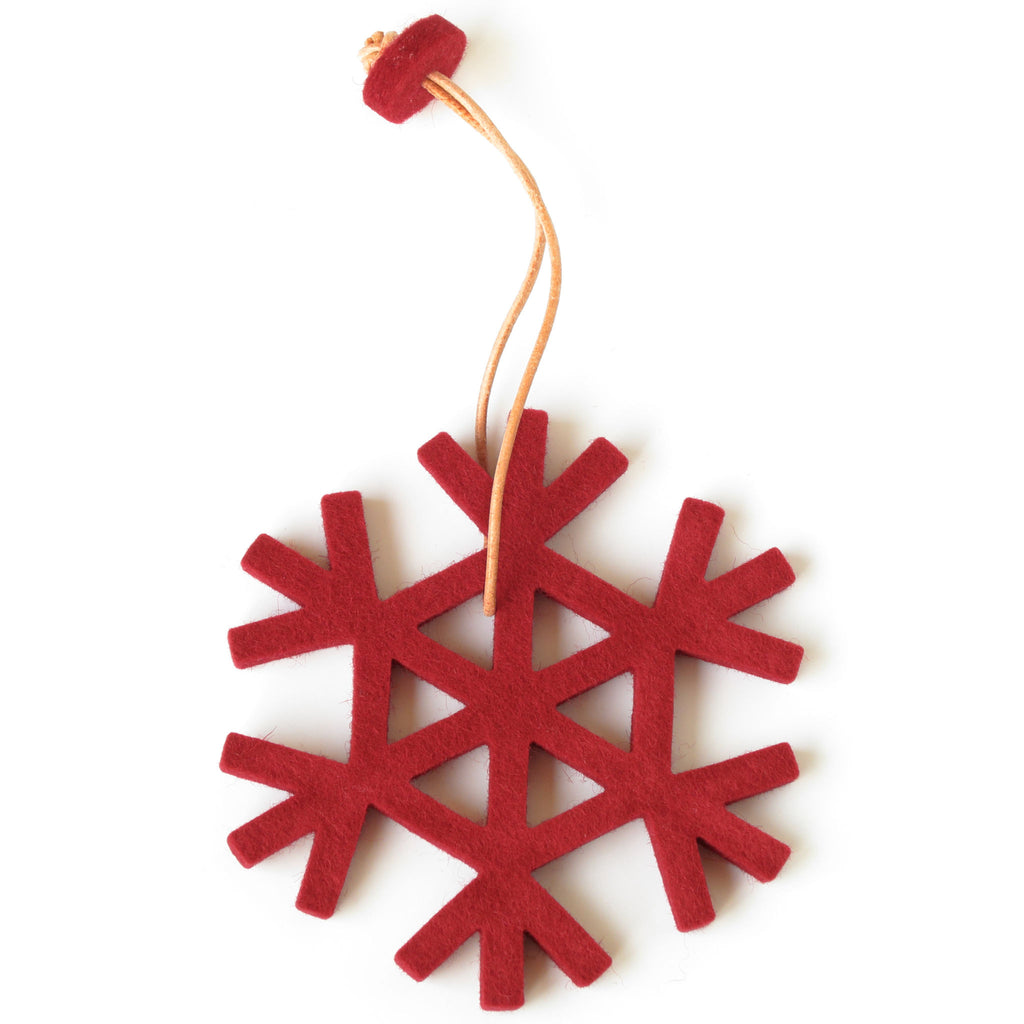 Decorative Snowflake in Red by Hey-Sign 300590911 from Top