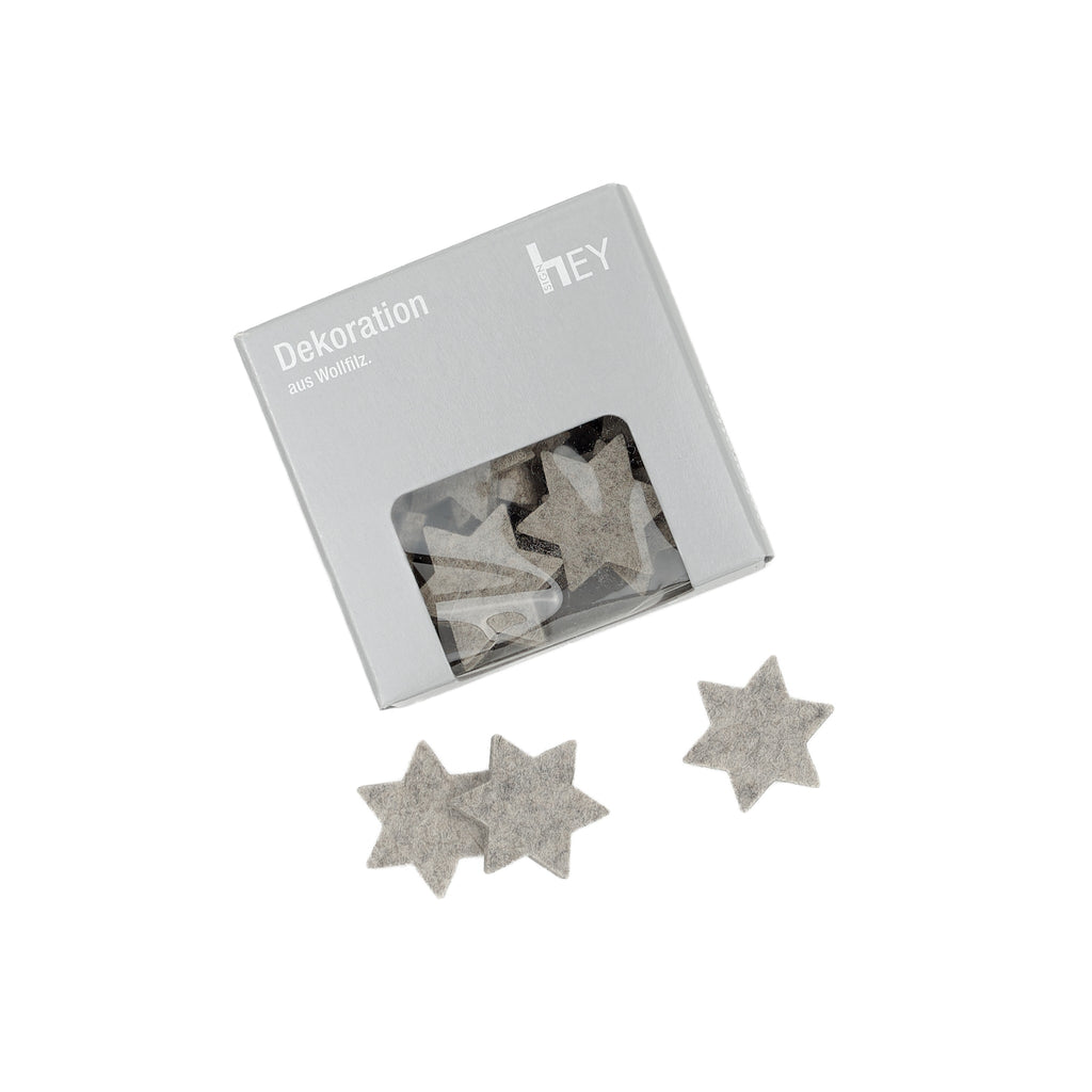 Star Felt Stars in Light-Grey by Hey-Sign 300550407 looking at Front-Wide