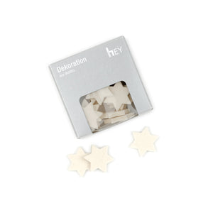 Felt Stars in White by Hey-Sign 300550403 looking at Front-Wide