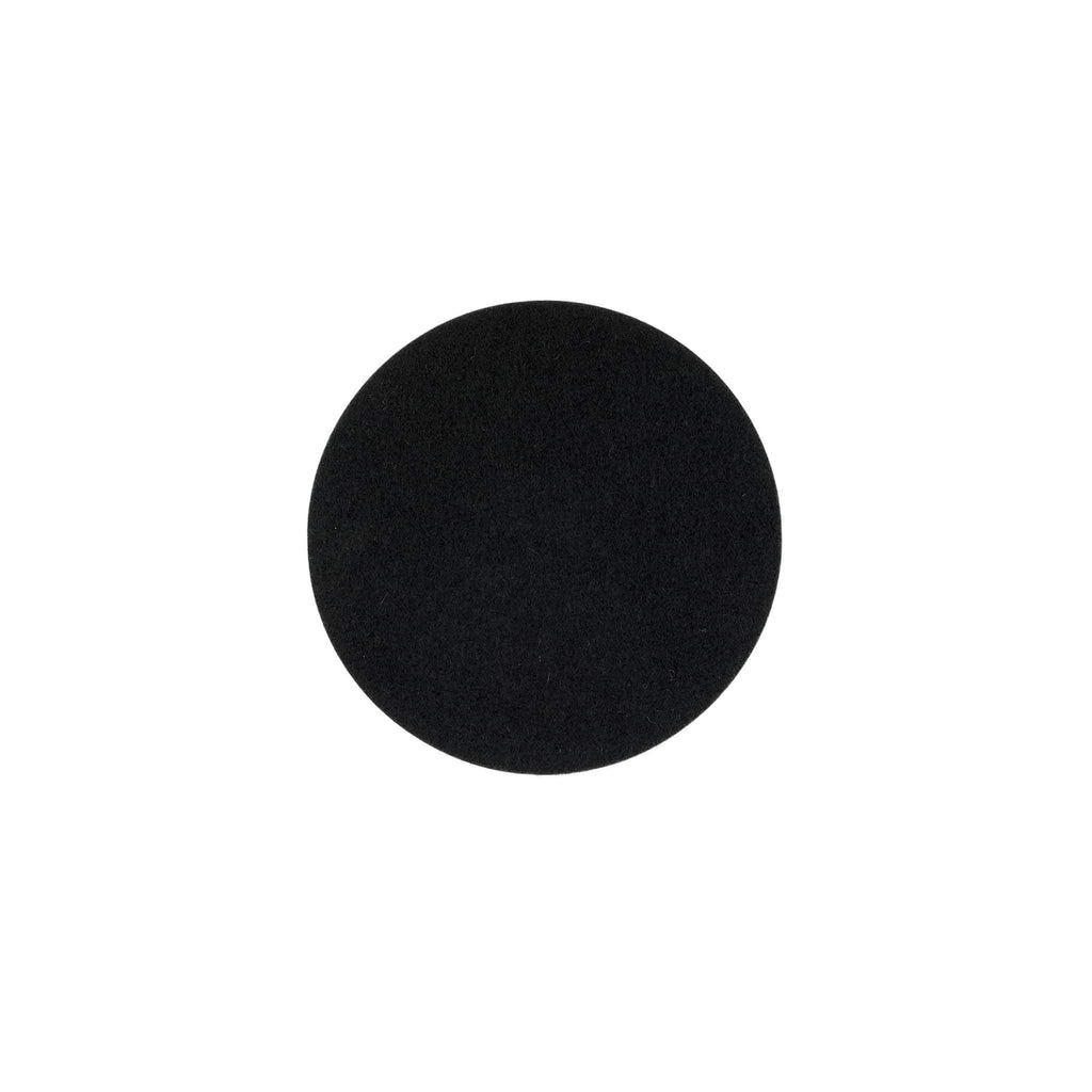 Round Felt Trivet in Black by Hey-Sign 300152002 looking at Front-Wide