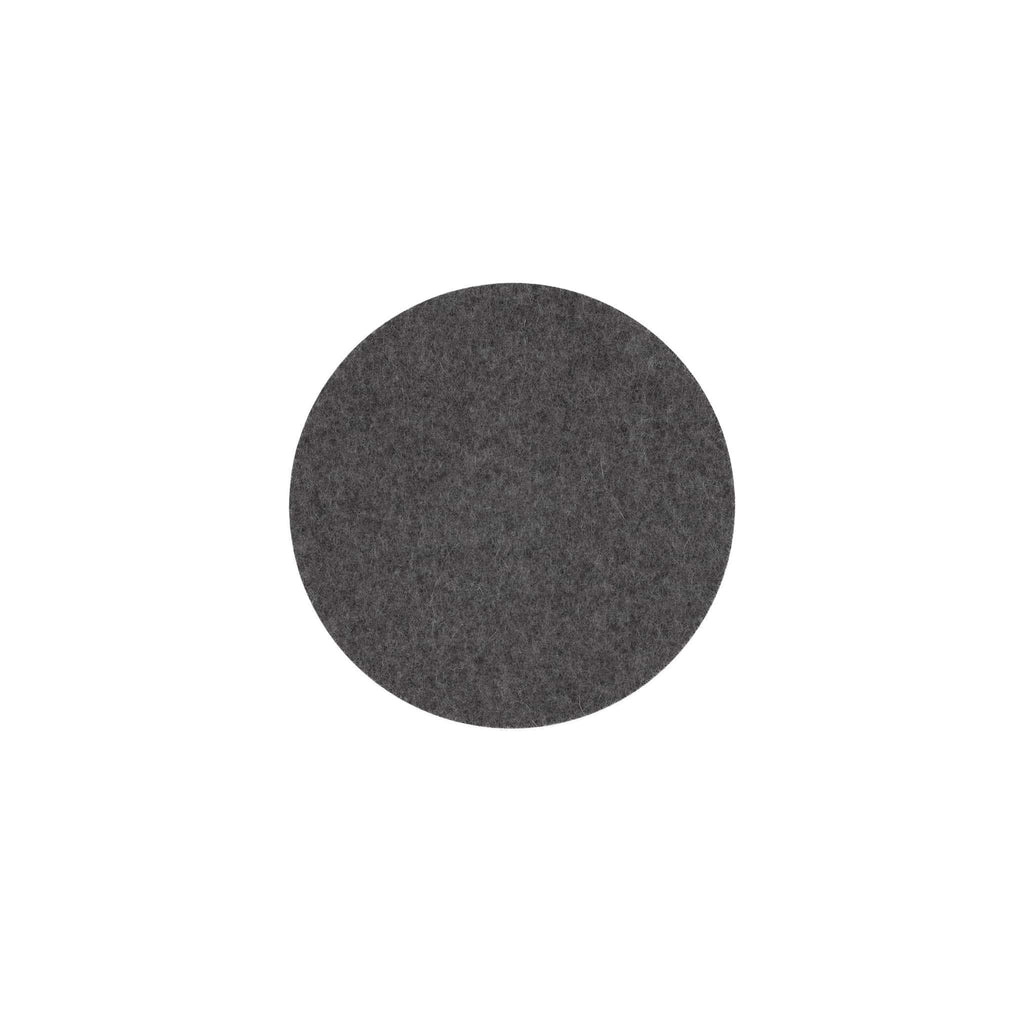 Round Felt Trivet in Charcoal by Hey-Sign 300152001 looking at Front-Wide