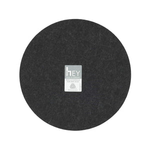 Round Felt Trivet in Graphite by Hey-Sign 300152008 looking at Back