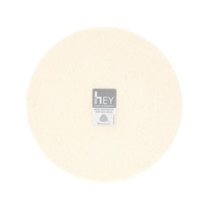 Round Felt Trivet in White by Hey-Sign 300152003 looking at Back